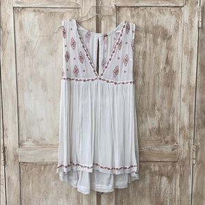 Free People White Tunic Tank